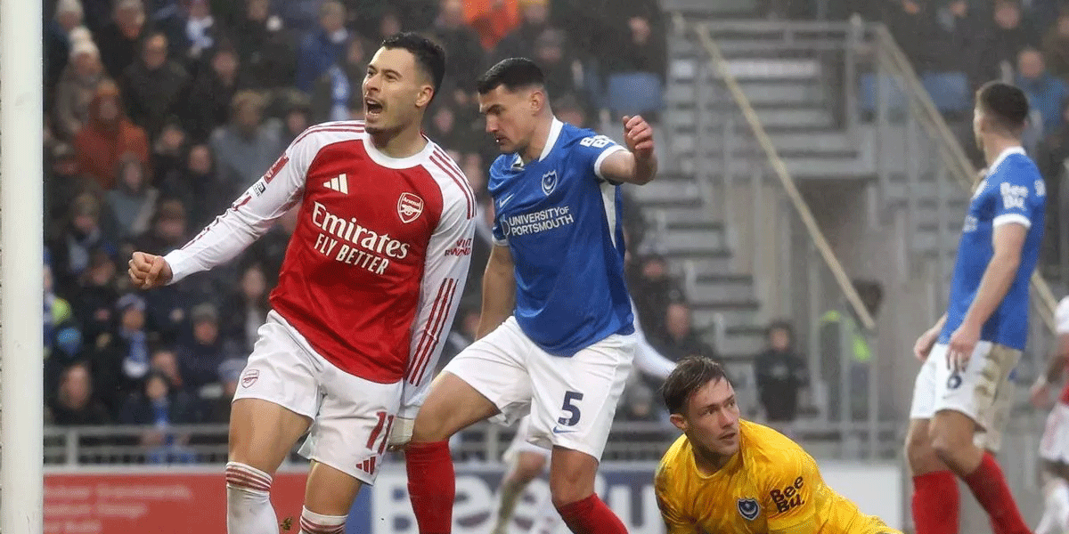 Martinelli Bersinar Bawa Arsenal Hajar Portsmouth 4-1
